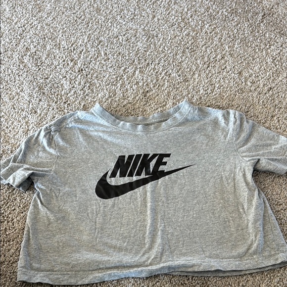 Nike Tops - Nike Gray Cropped T-Shirt